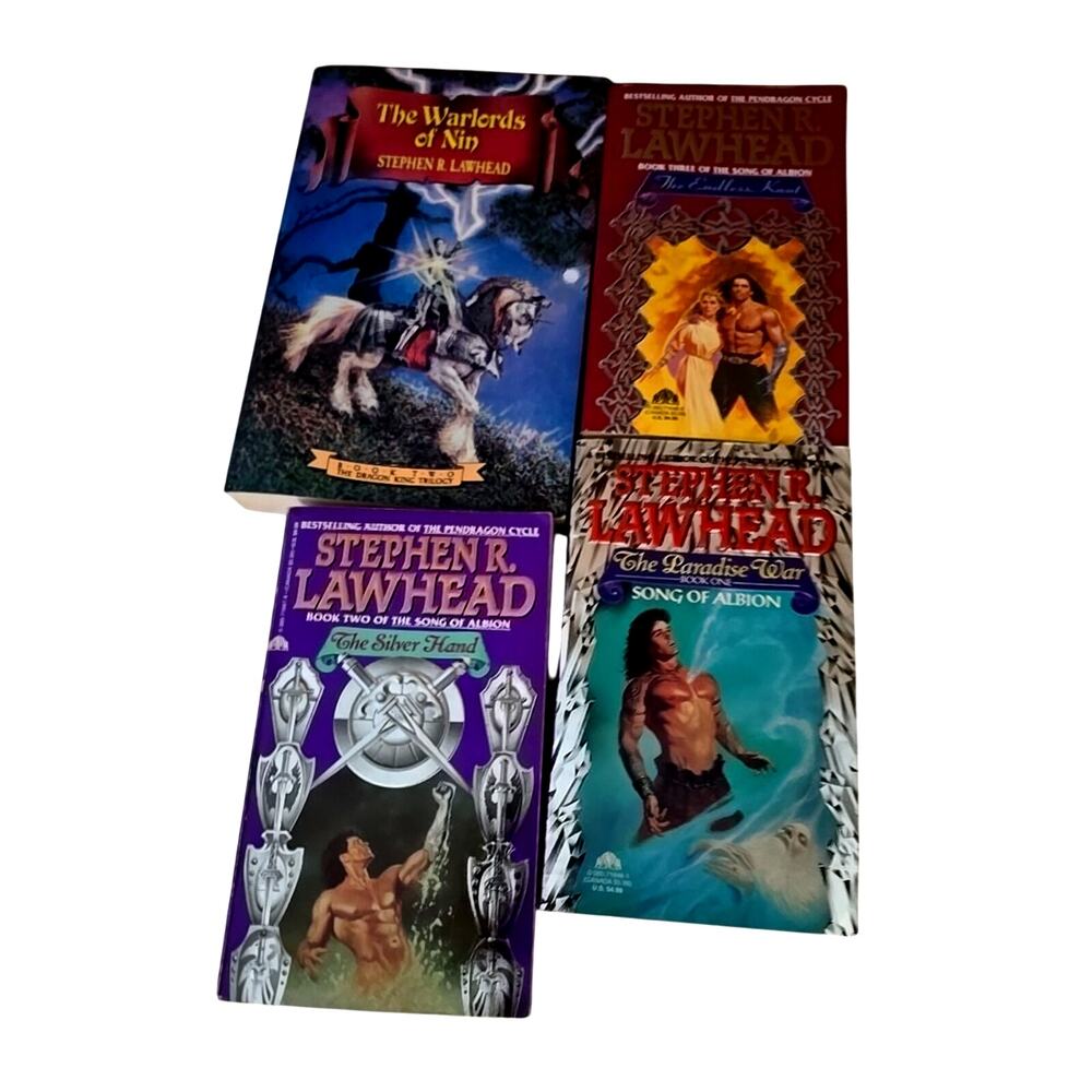 Lot of 4 The Warlords of Nin Stephen R. Lawhead Fantasy Sci-Fi Paperback Books